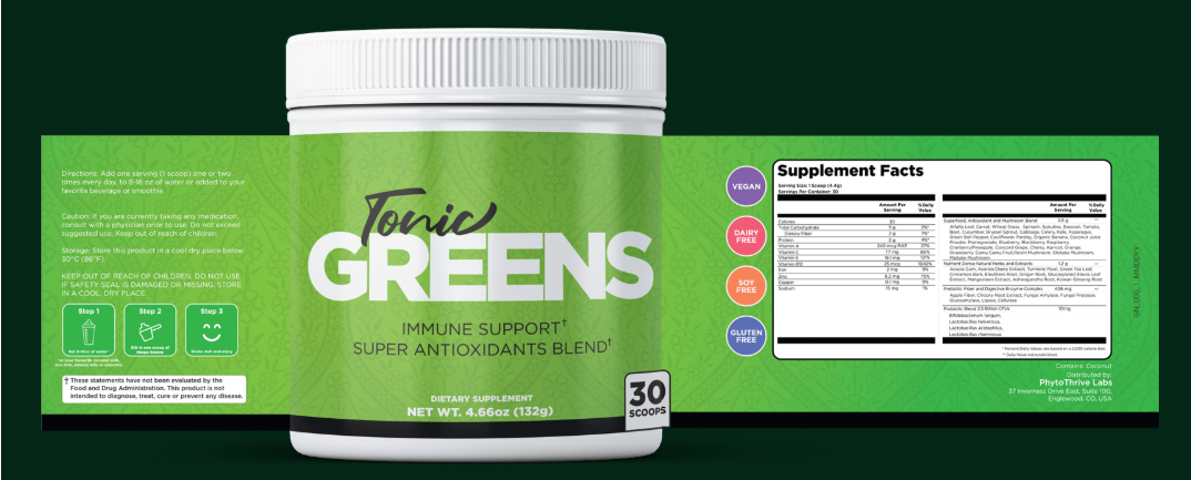 Tonic Greens supplement facts